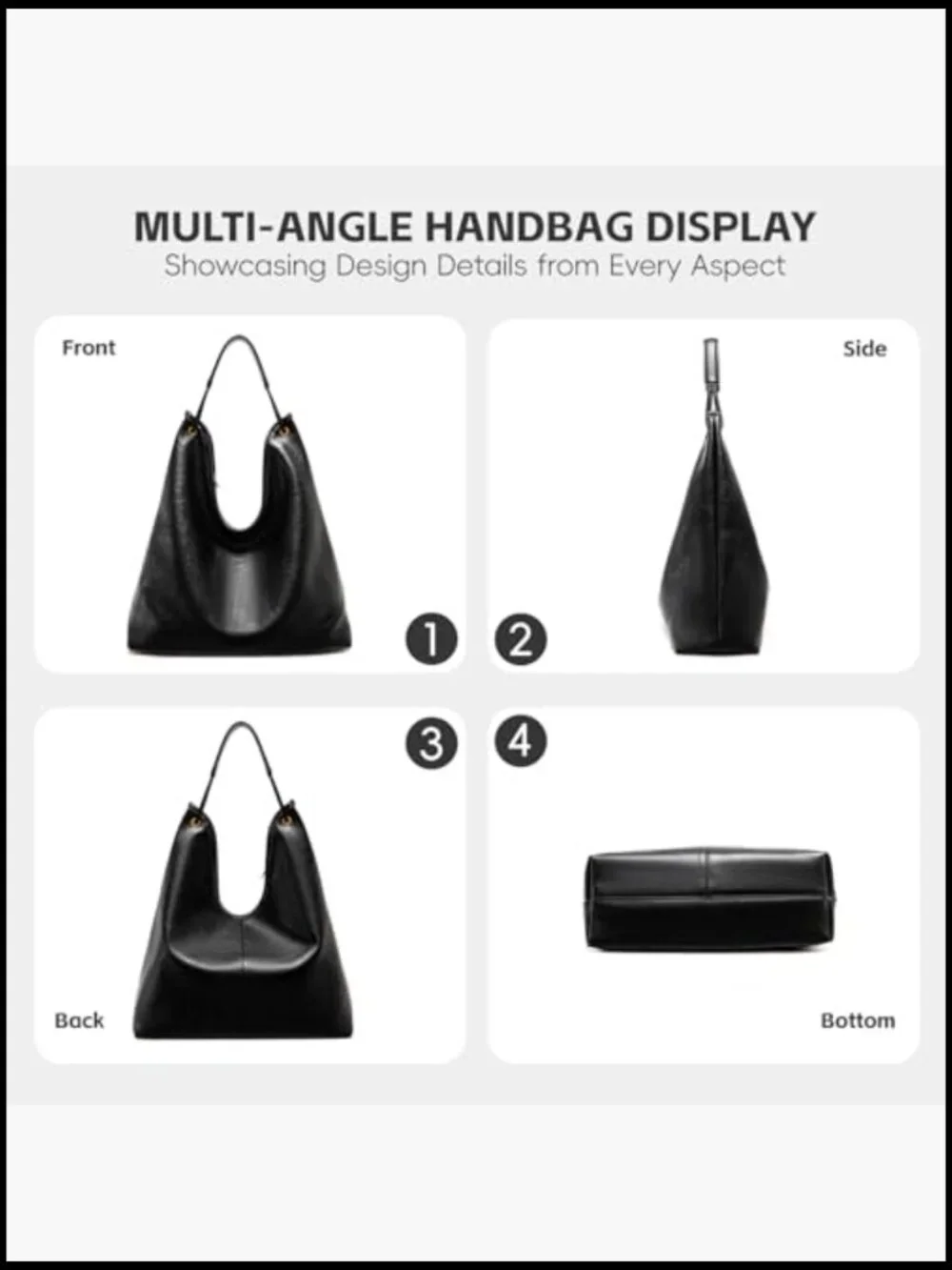 Oversized Slouchy Hobo Bag Large 15.7 Leather Crossbody Tote Shoulder Bag with